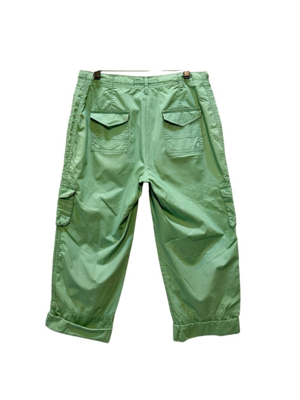 Orvis Cargo Cropped Pants Women's 6 Mint Green Cotton Hiker Gorpcore Roll Up - Picture 2 of 11